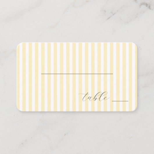 Carte De Placement Elegant Cream Stripes (Devant)