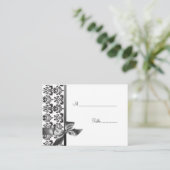 Carte De Placement Elégant Damask et Bow Table Place Card (Debout devant)