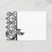 Carte De Placement Elégant Damask et Bow Table Place Card (Dos)