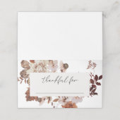 Carte De Placement Élégant Dîner d'action de grâces automne (Extérieur déplié)