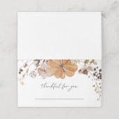 Carte De Placement Élégant Dîner d'action de grâces automne (Extérieur déplié)