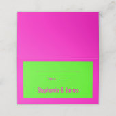 Carte De Placement Élégant do-it-yourself couleurs Lime Vert Chockant (Extérieur déplié)