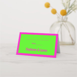 Carte De Placement Élégant do-it-yourself couleurs Lime Vert Chockant