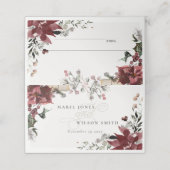 Carte De Placement Élégant Dusky Chaud Winter Festiage Mariage Foliag (Extérieur déplié)