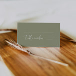 Carte De Placement Elégant et moderne mariage vert sauge<br><div class="desc">Une typographie moderne et une couleur verte sage tendance pour votre papeterie mariage : choisissez cette suite de mariage simple et élégante. Entièrement personnalisable : vous pouvez modifier l'arrière - plan ainsi que la couleur du texte comme vous le souhaitez.</div>