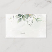 Carte De Placement Elégant Eucalyptus Feuille Mariage or vert (Devant)