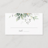 Carte De Placement Elégant Eucalyptus Feuille Mariage or vert (Devant)