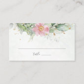 Carte De Placement Elégant Eucalyptus Feuille Mariage or vert (Devant)