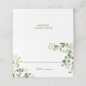Carte De Placement Elégant Eucalyptus Greenery Carte Mariage Place (Extérieur déplié)