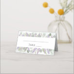 Carte De Placement Elégant Eucalyptus & Lavender Rustic Boho Mariage<br><div class="desc">Ces belles cartes mariages présentent un design chic boho élégant de feuilles d'eucalyptus et de fleurs de lavande dans les tons vert sauge et violet clair. Il y a un espace d'écriture pour le nom du client et le numéro de table. L'arrière a de l'espace pour les noms du couple...</div>