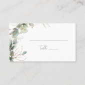 Carte De Placement Elégant Eucalyptus Mariage plat (Devant)