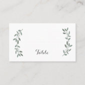 Carte De Placement Elégant Eucalyptus Mariage Plat Place Card (Devant)