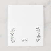Carte De Placement Elégant Eucalyptus Mariage Suite Table Plaque (Extérieur déplié)