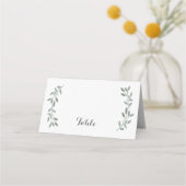 Carte De Placement Elégant Eucalyptus Mariage Suite Table Plaque (Devant)
