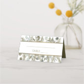 Carte De Placement Elégant Eucalyptus & Pine Sage Green Mariage or (Devant)