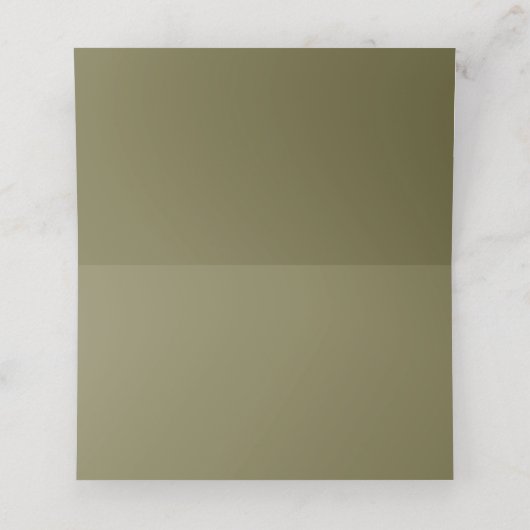 Carte De Placement Elégant Eucalyptus & Pine Sage Green Mariage or (Intérieur déplié)