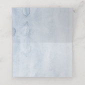 Carte De Placement Elégant Eucalyptus Verdure Dusty Blue Mariage (Intérieur déplié)