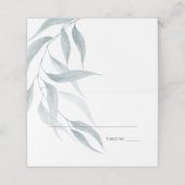 Carte De Placement Elégant Feuilles d'Eucalyptus (Extérieur déplié)