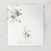 Carte De Placement Élégant Fleur sauvage croisé violet Baptême floral (Extérieur déplié)