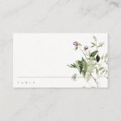 Carte De Placement Élégant Fleur sauvage croisé violet Baptême floral (Dos)