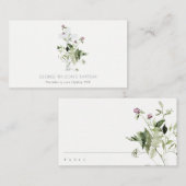 Carte De Placement Élégant Fleur sauvage croisé violet Baptême floral (Devant / Derrière)