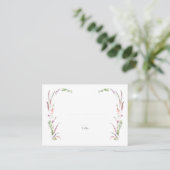 Carte De Placement Elégant Fleur sauvage Floral Mariage tendance Esco (Debout devant)