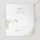 Carte De Placement Élégant Fleur sauvage Mariage botanique floral (Extérieur déplié)