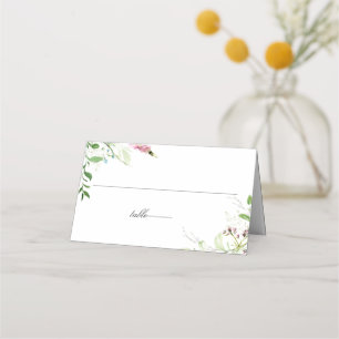 Carte De Placement Élégant Fleur sauvage Mariage botanique floral