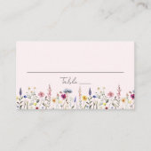 Carte De Placement Élégant Fleur sauvage Meadow Blush Pink Mariage (Devant)
