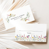 Carte De Placement Élégant Fleur sauvage Meadow Mariage