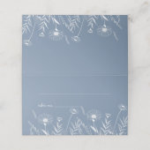 Carte De Placement Élégant Fleur sauvage Périwinkle Mariage (Extérieur déplié)