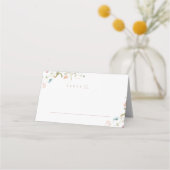 Carte De Placement Élégant Fleur sauvage Rustic Boho Mariage Monogram (Devant)