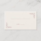 Carte De Placement Élégant floral beige (Devant)