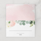 Carte De Placement Élégant floral blanc rose blush végétation (Extérieur déplié)