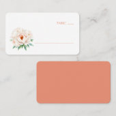 Carte De Placement Elegant Floral Table Number (Devant / Derrière)