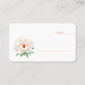 Carte De Placement Elegant Floral Table Number (Devant)