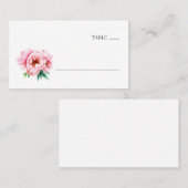 Carte De Placement Elegant Floral Table Number (Devant / Derrière)