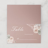 Carte De Placement Elegant Floral Wedding Folded Place Card (Extérieur déplié)
