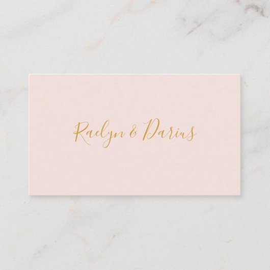 Carte De Placement Élégant flou | Pastel Flat Mariage (Dos)