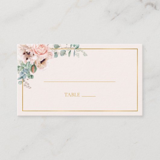 Carte De Placement Élégant flou | Pastel Flat Mariage (Devant)