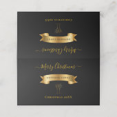 Carte De Placement Elegant Gold Merry Christmas Personalized (Extérieur déplié)