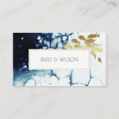 CARTE DE PLACEMENT ELÉGANT GOLD NAVY SOUS L'EAU MARIAGE POISSON DE ME (Dos)