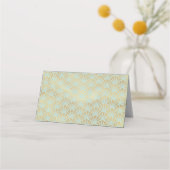 Carte De Placement Elegant Gold Turquoise Art Déco Mariage Événement (Dos)
