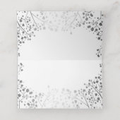 Carte De Placement Élégant haleine pour bébé en argent (Intérieur déplié)