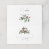 Carte De Placement Élégant hiver Pins rustique Mariage de lanterne (Extérieur déplié)