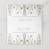 Carte De Placement Élégant Lavande et fleur sauvage (Extérieur déplié)