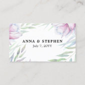 Carte De Placement Élégant Magnolia Floral (Dos)