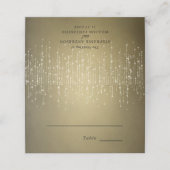 Carte De Placement Élégant Mariage à cordes étincelantes or (Extérieur déplié)