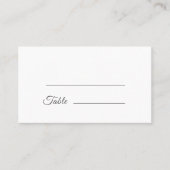Carte De Placement Élégant Mariage blanc (Devant)