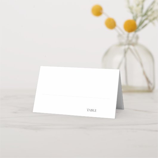 Carte De Placement Élégant Mariage blanc (Devant)